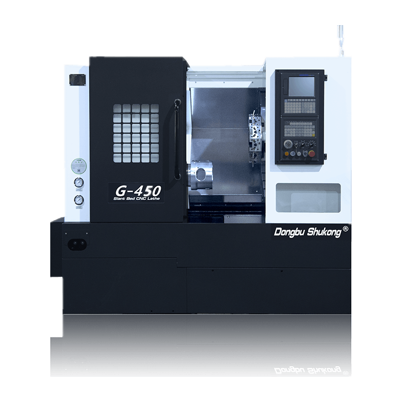 Torno CNC de bancada inclinada G-450 para corte pesado