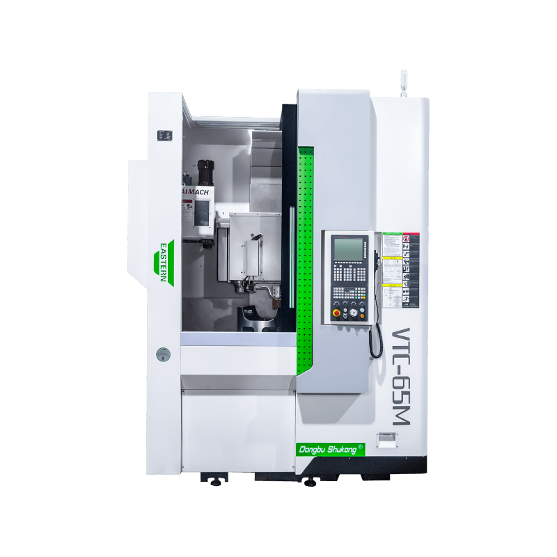 Torno giratorio vertical VTC65M con mandril de indexación para procesamiento de válvulas